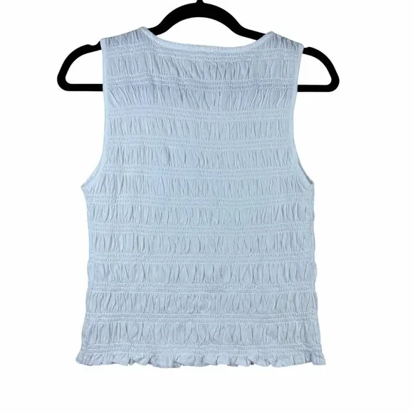 Madewell Womens Smocked Boatneck Tank Size XS Casual Chic Wear NWT - Picture 4 of 8